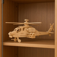 3D Wooden Helicopter Puzzle DIY Model Kit (1 Set) the24kgal