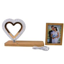 Heart Shape Cystal Led Lamp & Photo Frame Night Lamp | Wedding Gift | love couple the24kgal