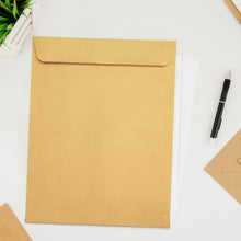 Brown Kraft Envelope for Invitations & Office Use (1 Pc, 16x14 Inch) the24kgal