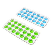 21 Cavity  Up Ice Cube Trays-Easy Release, Flexible Silicone Bottom - Stackable, BPA Free, Food Grade - for Convenient Freezer Ice Making (2 Pc Set) the24kgal