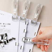 Portable Paper Clamp With 8 Pcs Clip Dispenser Handheld Paper Fast Clam (1 Set) the24kgal