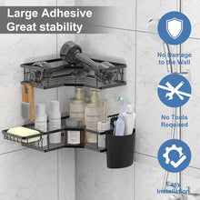 Iron Coating Self-Adhesive Corner Shelf Organizer (2 Pc) the24kgal