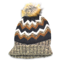 Winter Woolen Knitted Black Inside Fur Beanie Cap (1 Pc / Mix Design & Color) the24kgal