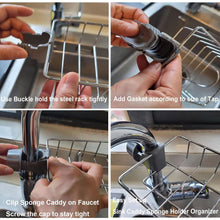 Soap, Sponge Holder, Stainless Steel Sink, Caddy Organizer (1 Pc) the24kgal