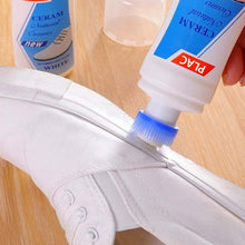White Shoe Brightener with Removal of Dirt and Whitening Function White Shoes Cleaner with Brush Head for Dirty Shoe Polish Natural Waxes (75 ML) the24kgal