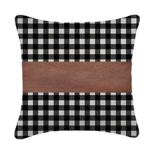 Pillow Covers, Leather & Cotton Cushion Covers (17 × 17 Inch / 1 Pair / 2 Pc) the24kgal