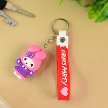 Cute Cartoon Silicone 3D Key Chain with Metal Hook & Strap (Pack of 1) the24kgal