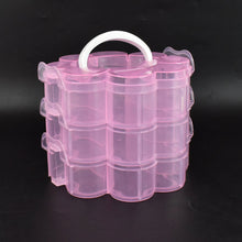 3-Layer Transparent Plastic Flower-Shaped Storage Box with 9 Grids the24kgal