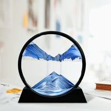 3D Moving Sand Art – Liquid Motion Deep Sea Sandscape with Round Glass Frame (1 Pc) the24kgal