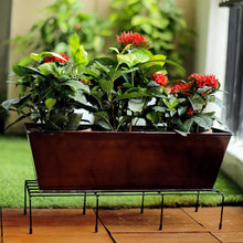 Metal Rectangle Flower plant stand for balcony (60×20 Cm / 2 Pc Set) the24kgal