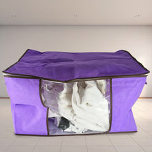 Clothing storage bag with zipper, non-woven storage bag for storing the clothes and sarees. the24kgal