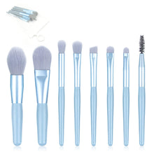 8-Piece Mini Makeup Brush Kit – Portable Premium Synthetic Set with Case (Mix Colors) the24kgal