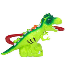 Children Electric Tracks Climb Stair Dinosaur Toys Glowing With Sound Kid Toy Animals Model Interactive Toys the24kgal
