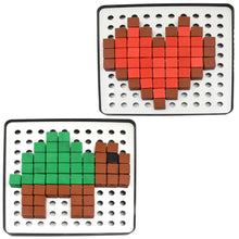 Pixel Cubes Toy for Children Early Education, Pixel Game Educational Board Games Board, Birthday Gift for Kids, Learning Math Toy, Brain Games, Math Puzzle (Approx 180 Cubes With Pixel Board & Book) the24kgal