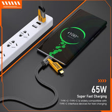 4 in 1 Fast Charging Cable With Multiport USB-C to Type C the24kgal