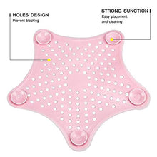 Baby Pink Silicone Star Shaped Sink Filter Bathroom Hair Catcher Drain Strainers for Basin the24kgal