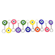 Evil Eye Rubber / Silicone Keychain (12 Pcs Set / Mix Color) the24kgal