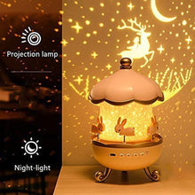 Bunny’s Carousel Rotating LED Night Light the24kgal