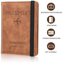Passport Holder Cover PU Leather Travel Wallet case (1 Pc / 15×11 Cm) the24kgal