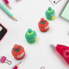 2-in-1 3D Cold Drink Bottle Shape Rubber Pencil Sharpener and Eraser Set, Stationery for Kids School Boys Girls, Birthday Return Gifts (1 Pc ) the24kgal