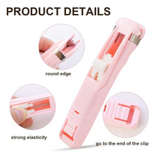 Portable Paper Clamp With 8 Pcs Clip Dispenser Handheld Paper Fast Clam (1 Set) the24kgal