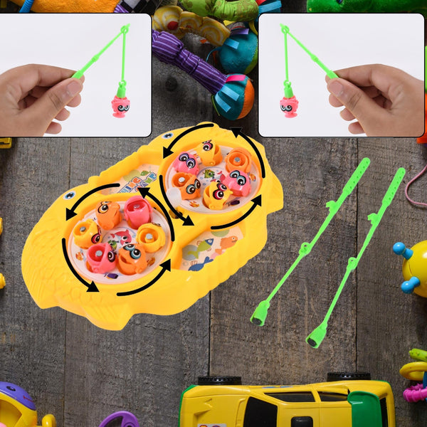 Fishing Game for Kids, Include 12 Pieces Fishes and 2 Fishing Rod, (1 Set) the24kgal