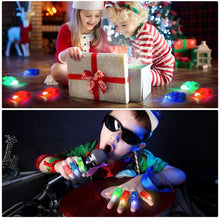 Light up Finger Tips, Clear Mini Rings, LED Glow Ring with Elastic Band (1 Pc) the24kgal