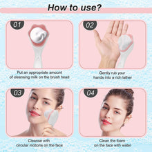 Silicone Face Scrubber Exfoliating Brush, Manual Handheld Facial Cleansing Brush (1 Pc) the24kgal
