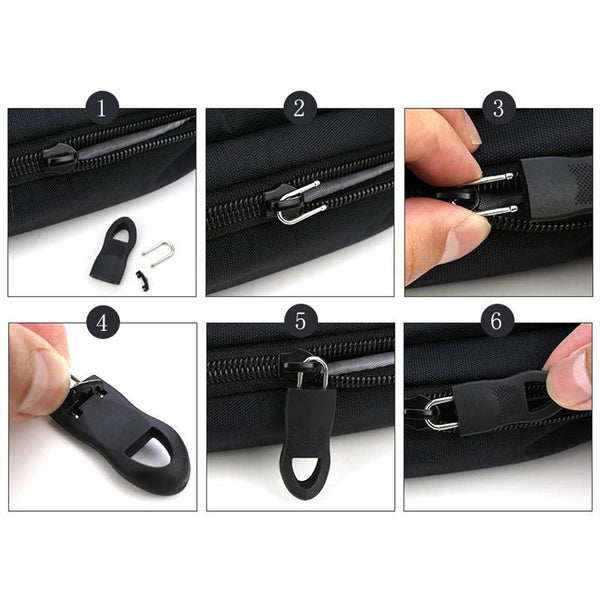 Zipper Pull Tab Zipper Tags Cord Pulls Zipper Extension Zip Fixer for Luggage Suitcase Backpack Jacket Bags Style Metal Zipper Head Zip Fixer Tags Handbag Backpack Plastic (1 Pc) the24kgal