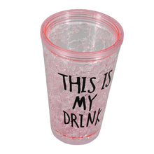 Plastic Creative Cold Drink Cup, Reusable Tea Coffee Tumbler with Lid and Straw, Double Wall Plastic Drinking Sport Bottle, Travel Tumbler the24kgal