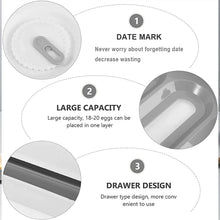 Egg Storage Box Plastic Egg Drawer Fridge Egg Organizer Egg Keeper Refrigerator Egg Drawer Plastic Egg Carton Covered Egg Holder Pantry Egg Bin Household Egg Tray (1 Pc) the24kgal