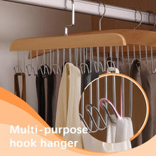 Space Saving 8 Hooks Wooden Hangers (1 Pc) the24kgal