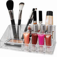 16 Compartment Cosmetic Makeup Jewellery Lipstick Storage Organiser Box, Cosmetic Storage Box Make-up Lipstick Organizer / Lipstick Holder Case  Transparent the24kgal