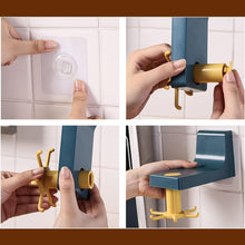 360 Degree Rotating Self Adhesive Plastic Wall Hook Hanger; Multifunctional Hanger with 6 Heavy Duty Claw Hooks the24kgal
