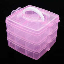 Versatile 18-Grid 3-Layer Transparent Plastic Organizer Box with Adjustable Dividers for Jewelry & Fishing Hooks the24kgal
