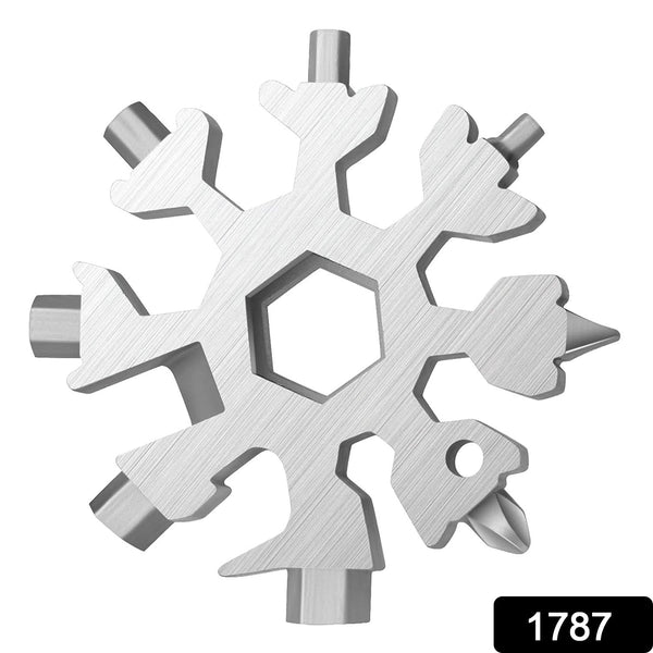 Durable & Portable 18 in 1 Snowflake Multi-Tool, Snowflake Bottle Opener Flat Phillips Screwdriver Kit Wrench the24kgal