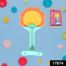 Baby Silicone Teether, Fruit Teether for Toddlers,100% Food Grade Silicone Teether, Non-Toxic & Latex Free Suitable for Kids Above 3 Months Sunflower, Moon Shape(1 Pc) the24kgal
