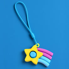 Stress Relief Silicone Push Fidget Toy Keychain for Kids (1 Pc) the24kgal