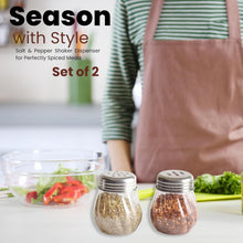 Apex Oregano & Chilli Flakes Dispenser Set – 2 Pcs Plastic Spice Shaker with Stainless Steel Lid the24kgal