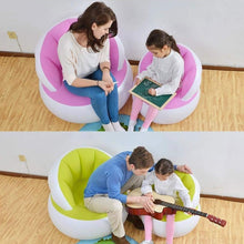 Kids inflatable sofa chair with backrest & Foot Air Pump with Hose (1 Set / 85x74 Cm Approx) the24kgal