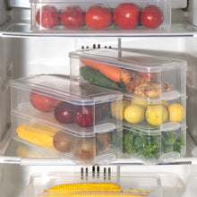 3 Fridge Storage Container, Fridge Organizer with Lid Stackable Fridge Storage Containers Plastic Freezer Storage Containers for Fish, Meat, Vegetables, Fruits, Pack of 3pcs, 1500ML Approx the24kgal