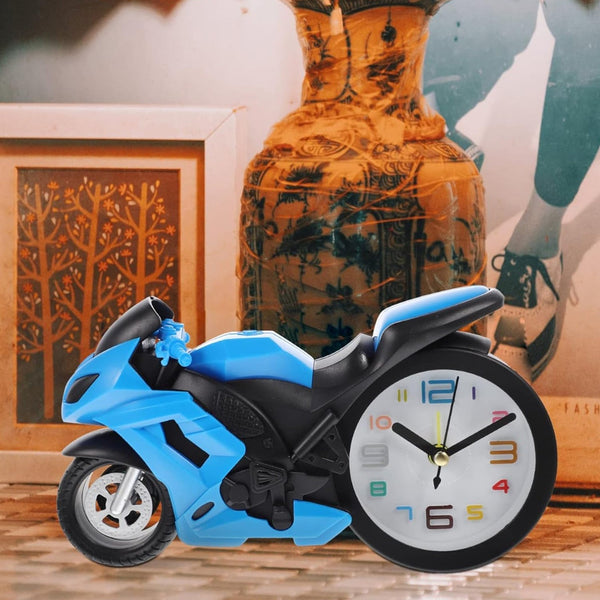 Retro Motorcycle Alarm Clock – Novelty Bike Engine Style Desk Clock the24kgal