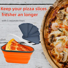 Reusable Expandable Pizza Storage Container with 5 Microwavable Trays – Adjustable for Home & Outdoor Use the24kgal