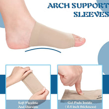 Foot Arch Support for Men & Women | Medial Arch Support for Flat Feet Correction Sleeve with Cushion | Plantar Fasciitis Leg Foot Pain Relief Product | Foot Care for Orthopedic Shoes Slippers, (1 Pair) the24kgal