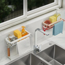 Multipurpose Platic Hanging Drain Rack Retractable Sponge Storage Hanging Rack With Adhesive Hook for Kitchen and Bathroom Dishcloth Holders Basket Drying Tray Organizer the24kgal