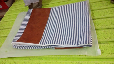 Pillow Covers, leather & cotton Cushion Covers (16 × 16 Inch / 1 Pair / 2 Pc) the24kgal