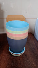 Plastic Flower Pot with Bottom Tray (5 Pcs Set) the24kgal