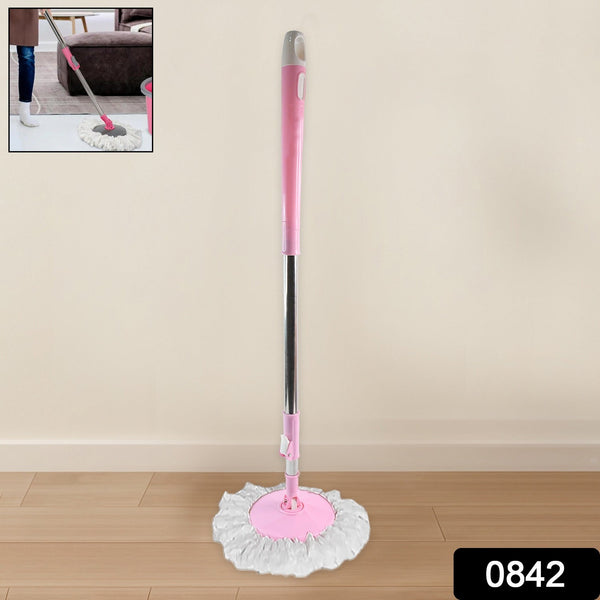 Home Cleaning Stainless Steel 360° Rotating Pole - Microfiber Mop with Adjustable Rod Stick Mix Color) the24kgal
