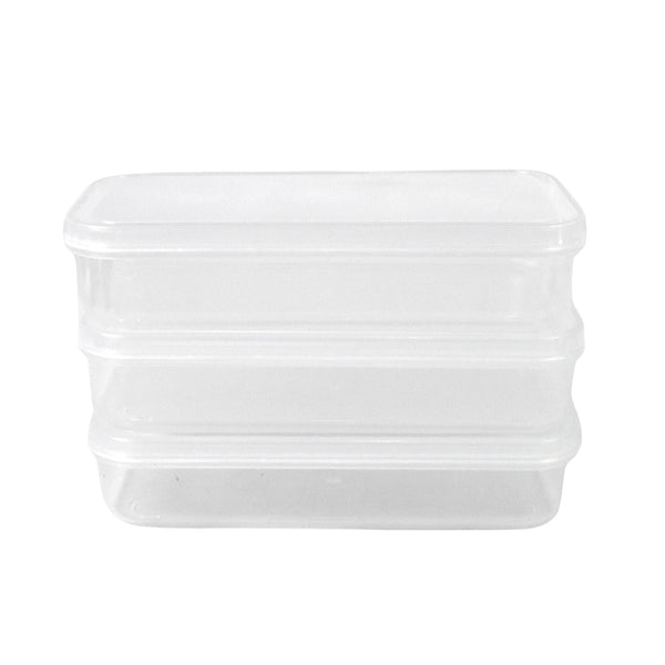 Plastic Square Lunch Box, Kitchen Containers Set (3 Pcs Set) the24kgal