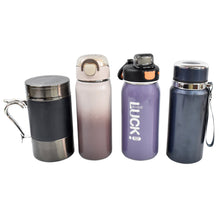 Stainless Steel Water Bottles Approx 600ML (Mix Design & Color / 1 Pc) the24kgal
